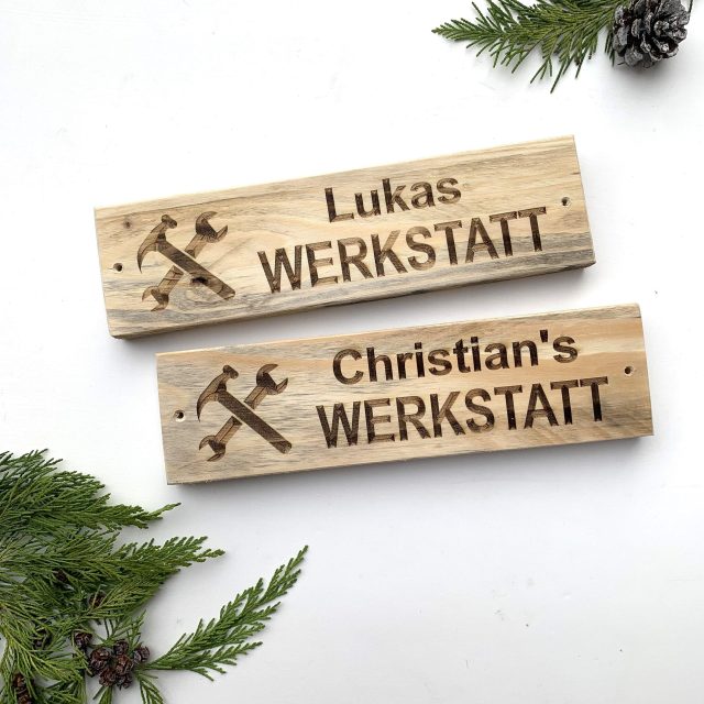 Werkstattschild aus Palettenholz